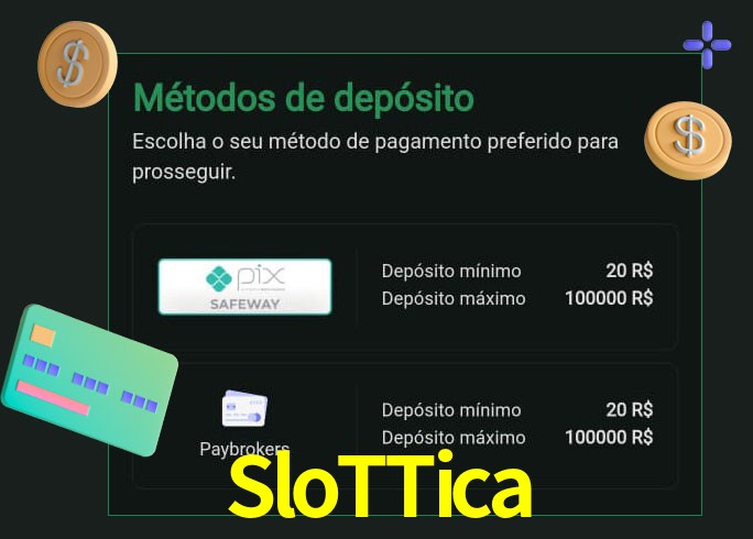 O cassino SloTTica oferece uma grande variedade de métodos de pagamento